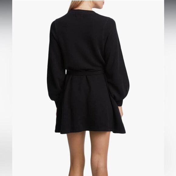 NWT Sincerely Jules THE DAHLIA SWEATSHIRT DRESS BLACK Large - Picture 7 of 14